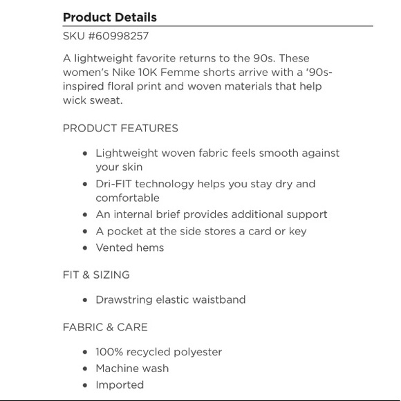 🆕 Nike 10K Femme Running Shorts, Size Medium - Picture 8 of 12